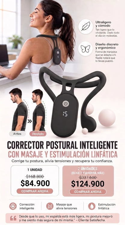 CORRECTOR DE POSTURA-MASAJEADOR 2 EN 1