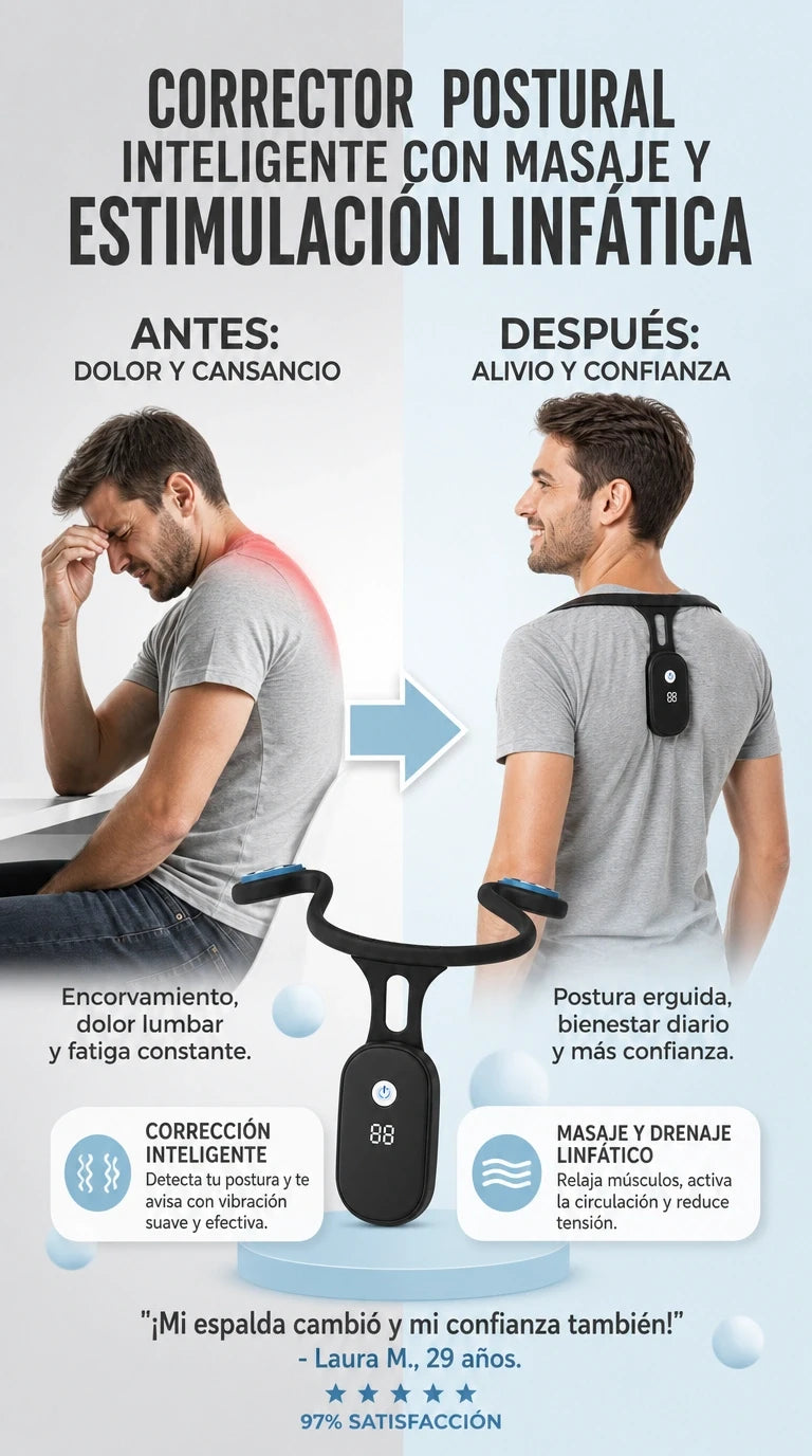 CORRECTOR DE POSTURA-MASAJEADOR 2 EN 1