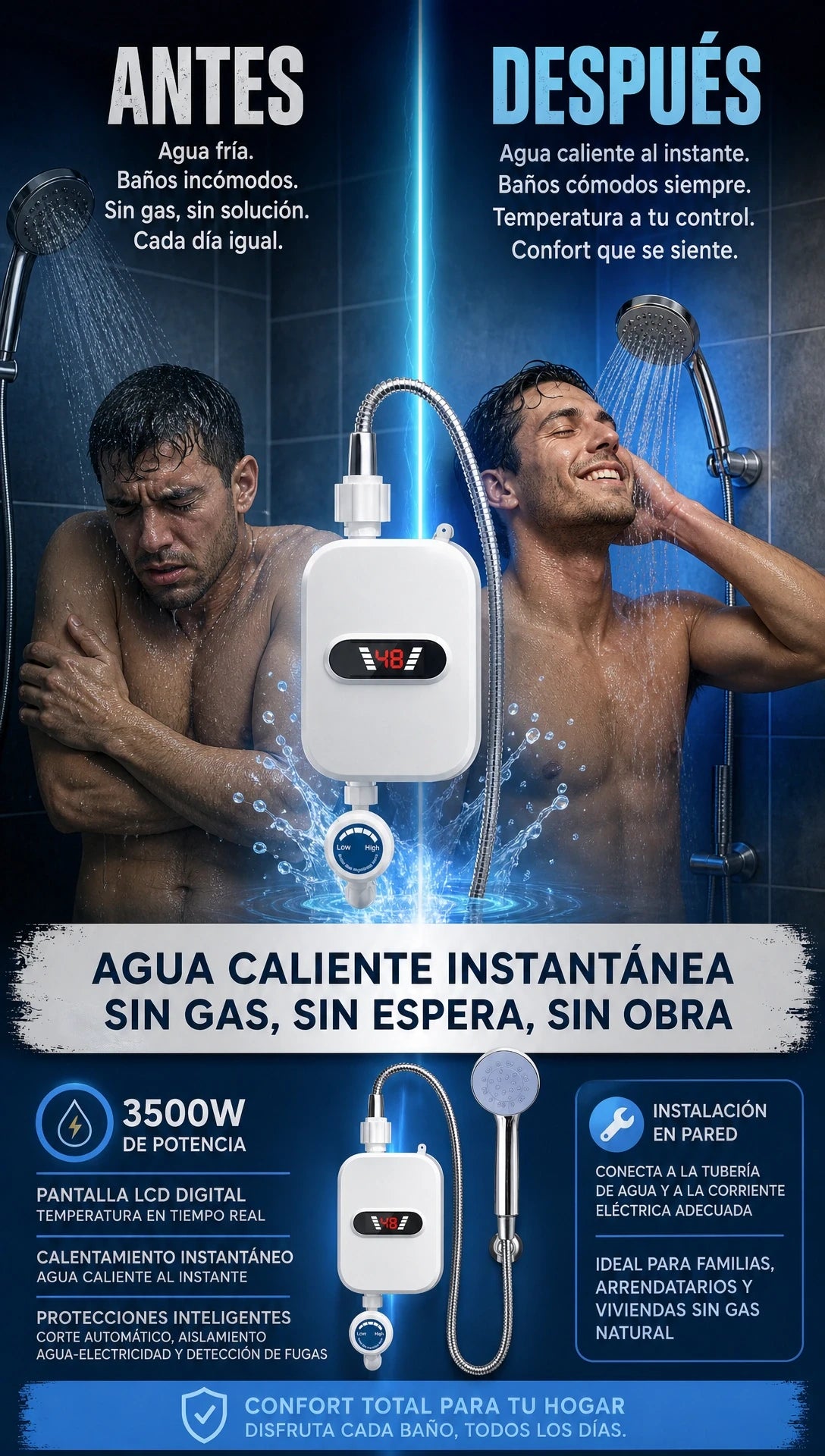 CALENTADOR DE DUCHA ELECTRICO